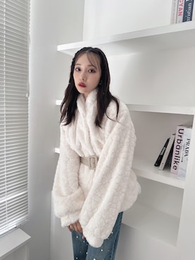 「ANDGEEBEE（アンジービー）のアイテム（ダウンジャケット/コート）」を使った、村瀬紗英さん（レディース・159cm）の秋コーディネート