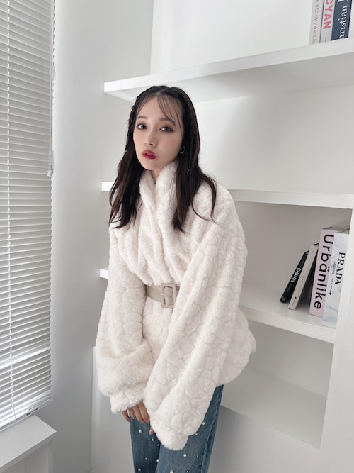 ANDGEEBEE スタンドネックエコファーコート スタンドネックエコファーコート – BUNNY APARTMENT
