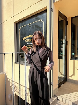 「ANDGEEBEE（アンジービー）のアイテム（その他トップス）」を使った、村瀬紗英さん（レディース・159cm）の夏コーディネート
