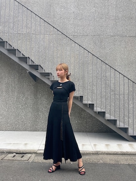 「ANDGEEBEE（アンジービー）のアイテム（その他トップス）」を使った、村瀬紗英さん（レディース・159cm）の秋コーディネート