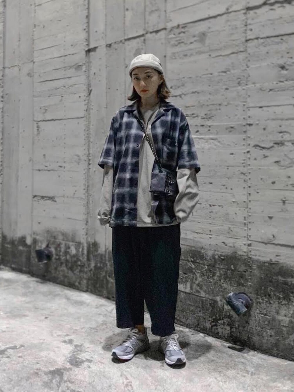 「JKSのアイテム（帽子、グレー系）」を使った、ひでこ✿さん（レディース・155cm）の夏コーディネートの1枚目の写真