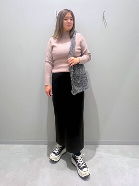 「家族旅行」｜「アイテム（スカート）」を使った、rumi.さん（レディース・160cm）の秋コーディネート