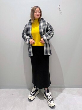 「家族旅行」｜「アイテム（スカート）」を使った、rumi.さん（レディース・160cm）の秋コーディネート