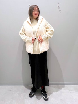 「家族旅行」｜「アイテム（スカート）」を使った、rumi.さん（レディース・160cm）の秋コーディネート