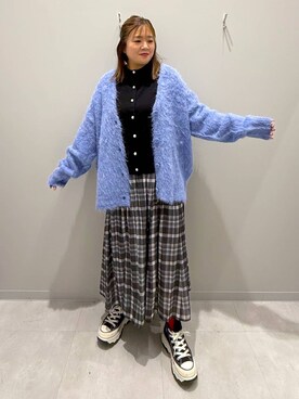 「家族旅行」｜「アイテム（スカート）」を使った、rumi.さん（レディース・160cm）の秋コーディネート