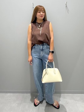 「GLOBAL WORK（グローバルワーク）のアイテム（パンツ）」を使った、rumi.さん（レディース・160cm）の夏コーディネート