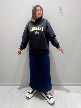 「家族旅行」｜「アイテム（スカート）」を使った、rumi.さん（レディース・160cm）の秋コーディネート