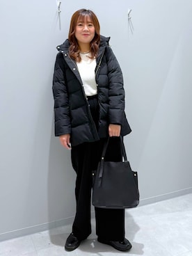 「アイテム（ダウンジャケット/コート）」を使った、rumi.さん（レディース・160cm・30代）の秋コーディネート