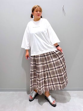 「GLOBAL WORK Smile Seed Store（グローバルワーク スマイルシードストア）のアイテム」を使った、rumi.さん（レディース・160cm）の夏コーディネート