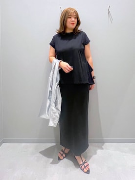 「家族旅行」｜「アイテム（トートバッグ）」を使った、rumi.さん（レディース・160cm）の夏コーディネート