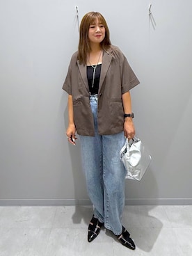 「アイテム（ジャケット/アウター）」を使った、rumi.さん（レディース・160cm・30代）の夏コーディネート