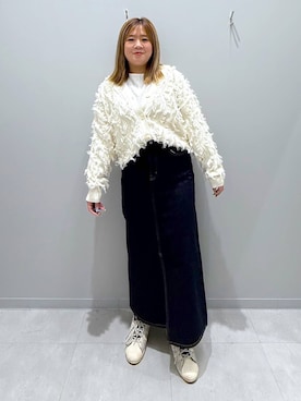 「家族旅行」｜「アイテム（スカート）」を使った、rumi.さん（レディース・160cm）の冬コーディネート