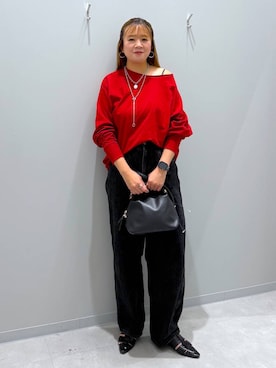 「GLOBAL WORK（グローバルワーク）のGOODデニムバギーパンツ/498388（デニムパンツ）」を使った、rumi.さん（レディース・160cm）の秋コーディネート