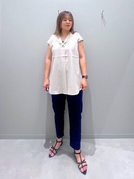 「家族旅行」｜「アイテム（サンダル）」を使った、rumi.さん（レディース・160cm）の春コーディネート