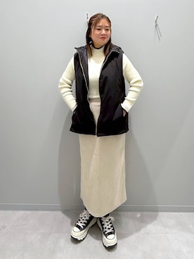 「家族旅行」｜「アイテム（スカート）」を使った、rumi.さん（レディース・160cm）の秋コーディネート