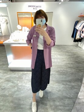 「OB Designのアイテム（シャツ/ブラウス、ピンク系）」を使った、완의정さん（レディース・165cm）の春コーディネート