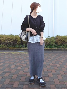 「studio CLIP（スタディオクリップ）のアイテム（トップス）」を使った、y + aさん（レディース・160cm）の春コーディネート