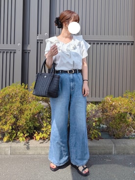 「GLOBAL WORK（グローバルワーク）のアイテム」を使った、y + aさん（レディース・160cm）の夏コーディネート