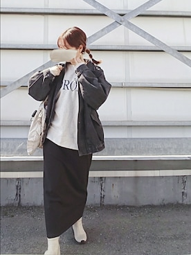 「DISCOAT（ディスコート）のアイテム（デニムジャケット）」を使った、y + aさん（レディース・160cm）の春コーディネート