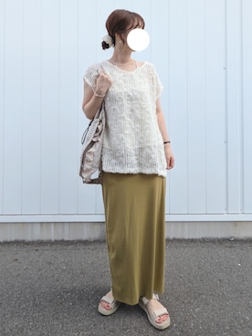 「アイテム（その他トップス）」を使った、y + aさん（レディース・160cm）の夏コーディネート