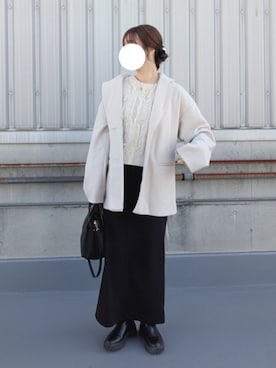 「アイテム（その他アウター）」を使った、y + aさん（レディース・160cm）の冬コーディネート