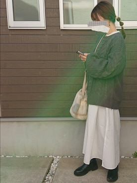 「シャツワンピ」｜y + aさん（レディース・160cm）の冬コーディネート