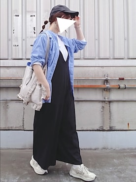 「LEPSIM（レプシィム）のアイテム（オールインワン・サロペット）」を使った、y + aさん（レディース・160cm）の春コーディネート