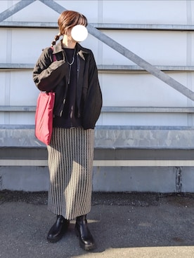 「journal standard Furniture （ジャーナルスタンダードファニチャー）のJSF TOTE　トートバッグ（トートバッグ）」を使った、y + aさん（レディース・160cm）の冬コーディネート