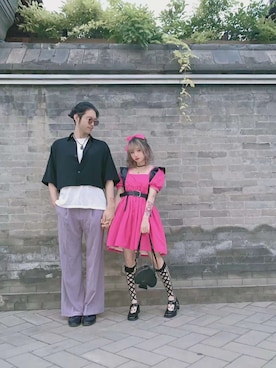 「Lui's（ルイス）のアイテム（サンダル）」を使った、エレンさん（メンズ・183cm）の秋コーディネート