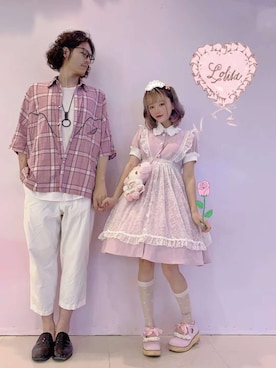 「Lui's（ルイス）のアイテム（サンダル）」を使った、エレンさん（メンズ・183cm）の秋コーディネート