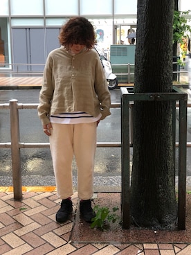 「rasox（ラソックス）のアイテム（レッグウェア）」を使った、さゆるゆるさん（レディース・155cm）の夏コーディネート