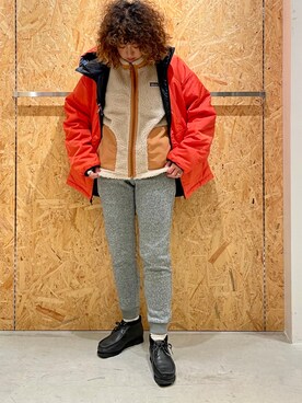「patagonia」｜「アイテム（スウェットパンツ）」を使った、さゆるゆるさん（レディース・155cm）の秋コーディネート
