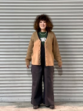 「MANASTASH（マナスタッシュ）のアイテム（オールインワン・サロペット）」を使った、さゆるゆるさん（レディース・155cm）の冬コーディネート