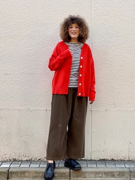 「シンフルコーデ」｜「アイテム（モカシン/デッキシューズ）」を使った、さゆるゆるさん（レディース・155cm）の秋コーディネート