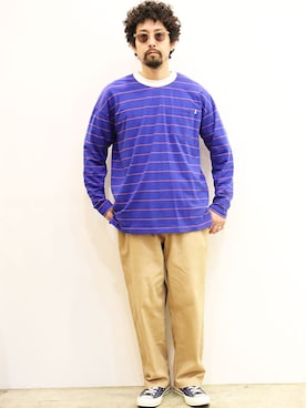 「THE COLORのアイテム」を使った、nakajiさん（メンズ・168cm）の春コーディネート