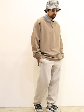 「THE FABRICのアイテム」を使った、nakajiさん（メンズ・168cm）の春コーディネート