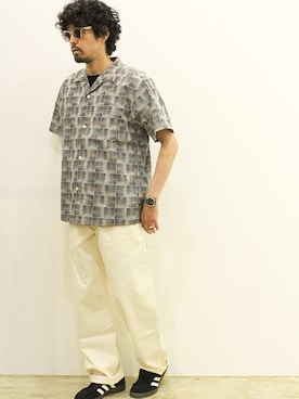 「NECESSARY or UNNECESSARY（ネセサリーオアアンネセサリー）のアイテム」を使った、nakajiさん（メンズ・168cm）の夏コーディネート