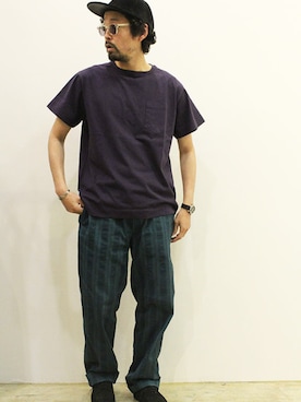 「MANEBU（マネブ）のアイテム」を使った、nakajiさん（メンズ・168cm）の夏コーディネート
