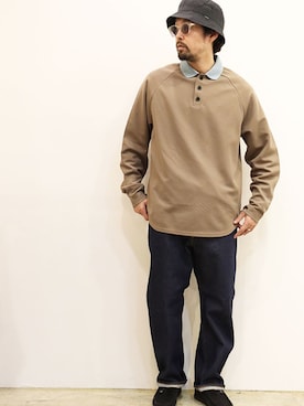 「シンフルコーデ」｜「アイテム（モカシン/デッキシューズ）」を使った、nakajiさん（メンズ・168cm）の春コーディネート