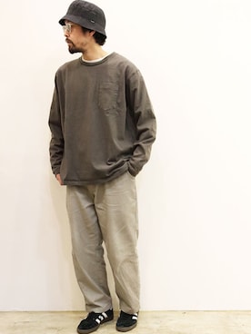 「NECESSARY or UNNECESSARY（ネセサリーオアアンネセサリー）のアイテム」を使った、nakajiさん（メンズ・168cm）の春コーディネート