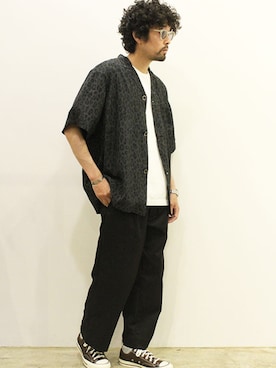 「THE FABRICのアイテム」を使った、nakajiさん（メンズ・168cm）の夏コーディネート