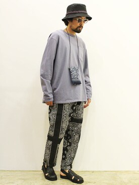 「NECESSARY or UNNECESSARY（ネセサリーオアアンネセサリー）のアイテム」を使った、nakajiさん（メンズ・168cm）の夏コーディネート