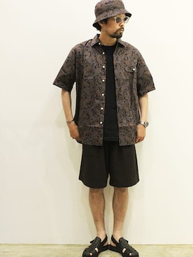 「NECESSARY or UNNECESSARY（ネセサリーオアアンネセサリー）のアイテム」を使った、nakajiさん（メンズ・168cm）の夏コーディネート
