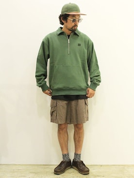 「Eddie Bauer（エディーバウアー）のアイテム（カーゴパンツ）」を使った、nakajiさん（メンズ・168cm）の秋コーディネート