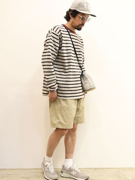 「THE FABRICのアイテム」を使った、nakajiさん（メンズ・168cm）の夏コーディネート