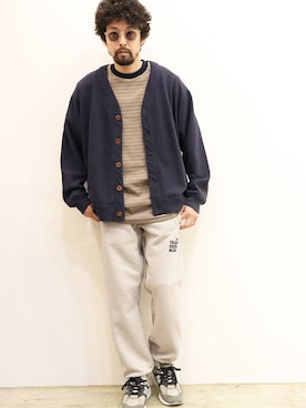 「THE FABRICのアイテム」を使った、nakajiさん（メンズ・168cm）の春コーディネート