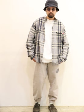 「NECESSARY or UNNECESSARY（ネセサリーオアアンネセサリー）のアイテム（トップス）」を使った、nakajiさん（メンズ・168cm）の春コーディネート