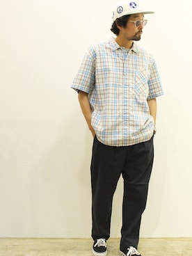 「NECESSARY or UNNECESSARY（ネセサリーオアアンネセサリー）のアイテム」を使った、nakajiさん（メンズ・168cm）の秋コーディネート