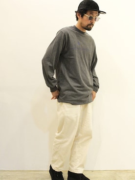 「THE COLORのアイテム」を使った、nakajiさん（メンズ・168cm）の秋コーディネート