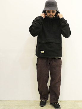 「MANEBU（マネブ）のアイテム」を使った、nakajiさん（メンズ・168cm）の秋コーディネート